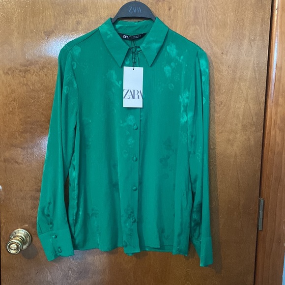 Zara Floral Jacquard top - Picture 7 of 8